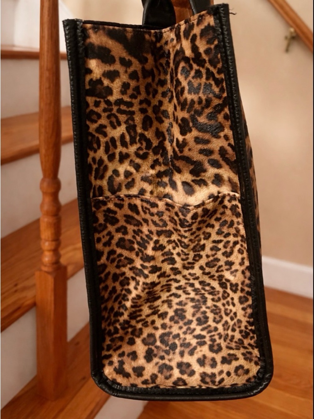 Neiman Marcus Leopard Print Nylon Tote Bag - Picture 5 of 5